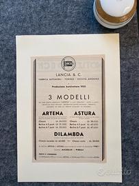 Pubblicità originale 1932 auto Lancia autentica