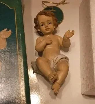 Statua di Gesù Bambino, altezza 11,5 cm. Nuova