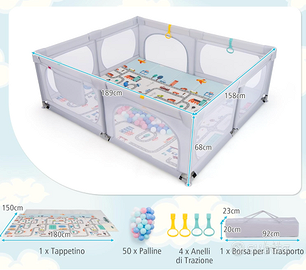 Box-Recinto Bambini 189 x 158 cm