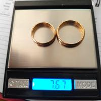 2 Anelli Fedi in oro 18 carati 