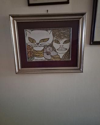 Quadro firmato Novella Parigini, con cornice