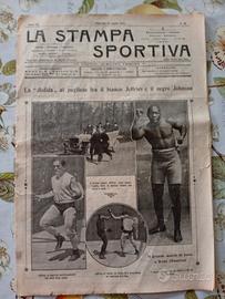 la stampa sportiva 1910 boxe Jeffries Johnson