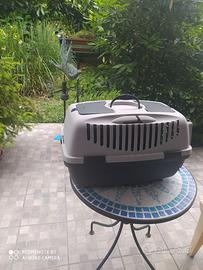Trasportino gatti grigio
