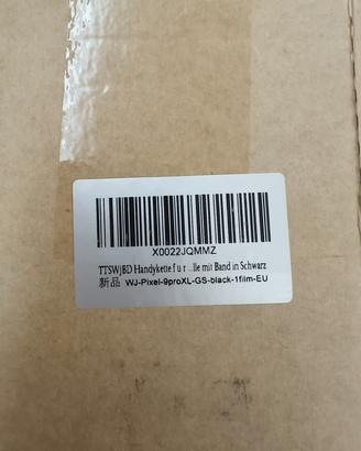 Custodia trasparente con porta telefono 