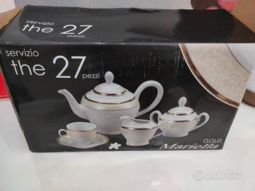 Servizio da tè completo da 27 pezzi Mariella Gold 