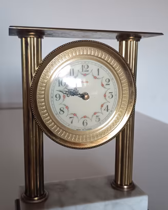 Orologio da tavolo vintage Vedette in marmo