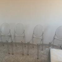 Set di 4 Sedie Kartell Vittoria Ghost