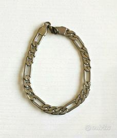 Bracciale da uomo in acciaio inox silver  catena