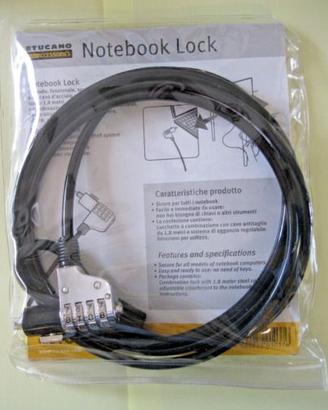 NOTEBOOK LOCK Laccio di sicurezza Lucchetto per PC