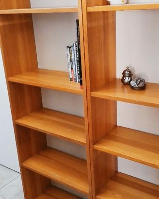 Librerie legno colore miele (disponibili in blocco