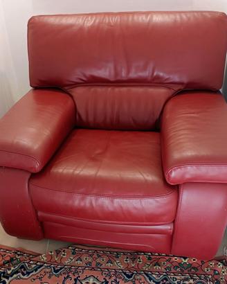 Poltrona in pelle