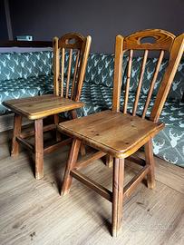 sedie in legno rustiche