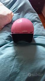 casco sci blu e rosa+ occhiali
