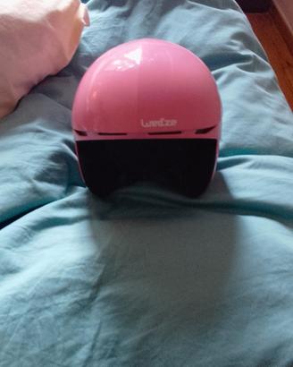 casco sci blu e rosa+ occhiali