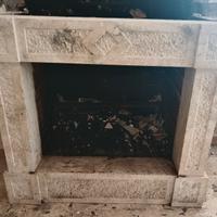 rivestimento camino travertino pieno