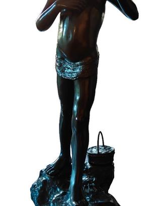 Statua in Metallo di Giovane Pescatore