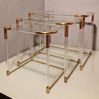 set di 3 tavolini impilabili anni 70