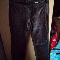 pantaloni ecopelle sul davanti cotone felpato die