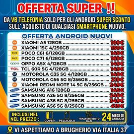 ANDROID NUOVI 24 MESI DI GARANZIA