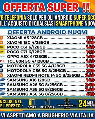 ANDROID NUOVI 24 MESI DI GARANZIA
