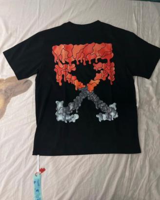 T-Shirt Off-White Black Red