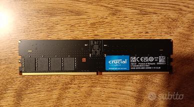 Crucial 1*32 gb 4800 mhz CL40  + Dissipatore ram