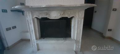 camino in marmo  bianco