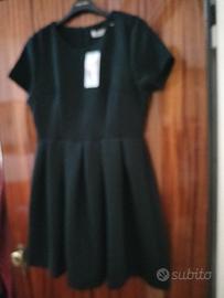 Abito donna nero mezze maniche nuovo