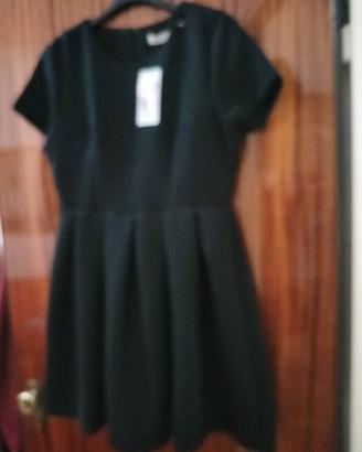 Abito donna nero mezze maniche nuovo
