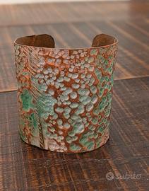 Bracciale scolpito a mano rame