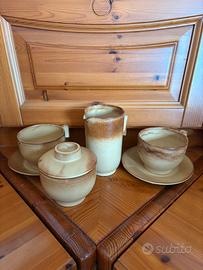 Set caffè ceramica beige e marrone