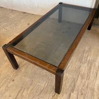 Tavolino da salone legno e vetro