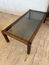 Tavolino da salone legno e vetro