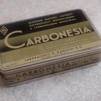 Scatola latta vuota vintage Carbonesia