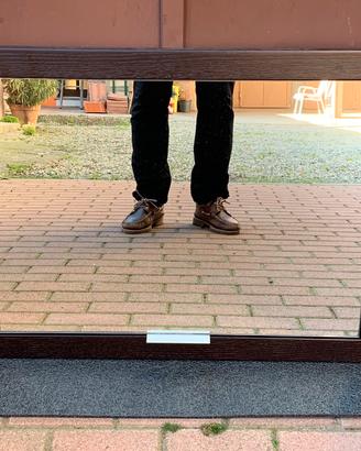 Specchio contenitore da bagno in legno marrone