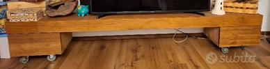 Mobile  artigianale tv ULIVO massiccio