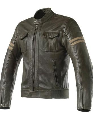 Giacca da moto in pelle classica Clover Blackstone
