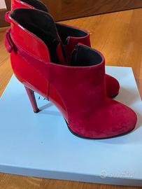 Scarpe camoscio rosso