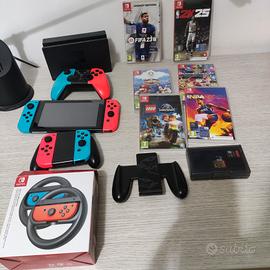 Nintendo switch con accessori e giochi