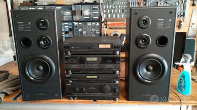 Impianto Stereo Hi-Fi Vintage Philips + Diffusori 
