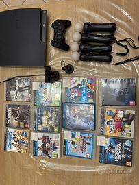Playstation 3 con giochi e accessori