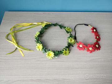Coroncina e cerchietto a fiori
