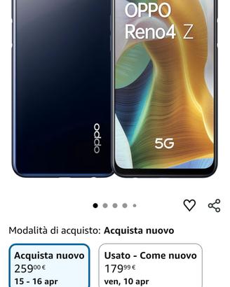Oppo Reno 4z 5g perfetto nuovo pluriaccessoriato