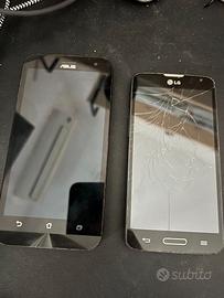 Lotto / Blocco 2 Smartphone Asus e LG – Per ricamb