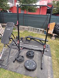 attrezzi palestra home gym dischi sbarre rack pesi