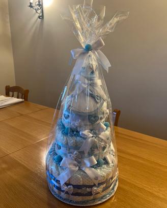 Torta pannolini per bambino maschio