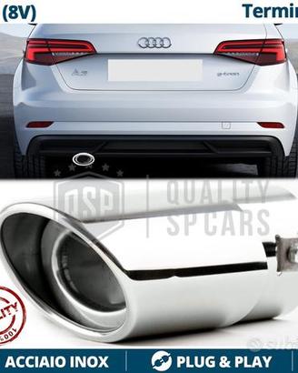 TERMINALE di Scarico OVALE per AUDI A3 8V Cromato