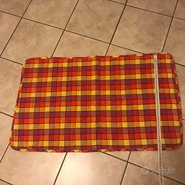 Tappetino cucina scozzese double face cotone trapu