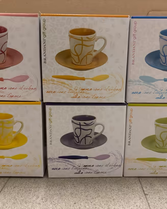 Set 6 tazzine caffé Brandani nuove con scatole