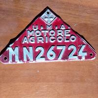 targa U.M.A. Motore Agricolo